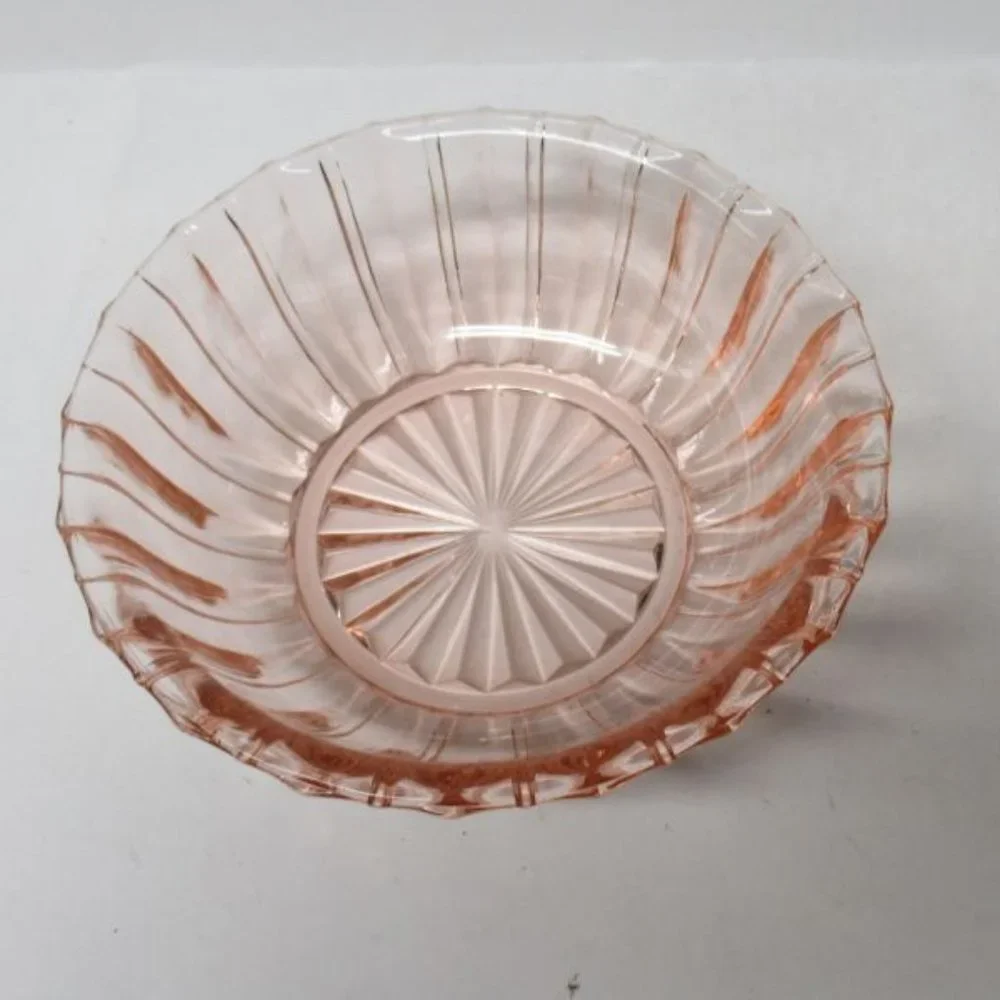 Hocking Depression Glass Pink FORTUNE 5 1/4 Inch Cereal Bowl - Picture 3 of 4